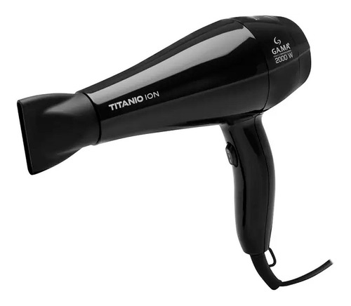 Secador De Cabelo Gama Italy Titanium Ion 2000w Preto - 127v